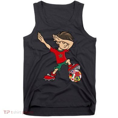 Dabbing Boy Morocco Soccer Jersey National Flag Tank Top