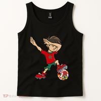 Dabbing Boy Morocco Soccer Jersey National Flag Tank Top thumb 2