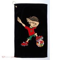 Dabbing Boy Morocco Soccer Jersey National Flag Golf Towel thumb 0