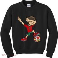 Dabbing Boy Morocco Soccer Jersey National Flag Kids Sweatshirt thumb 0