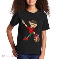 Dabbing Boy Morocco Soccer Jersey National Flag Kids T-Shirt thumb 2