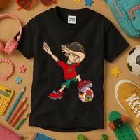 Dabbing Boy Morocco Soccer Jersey National Flag Kids T-Shirt thumb 3