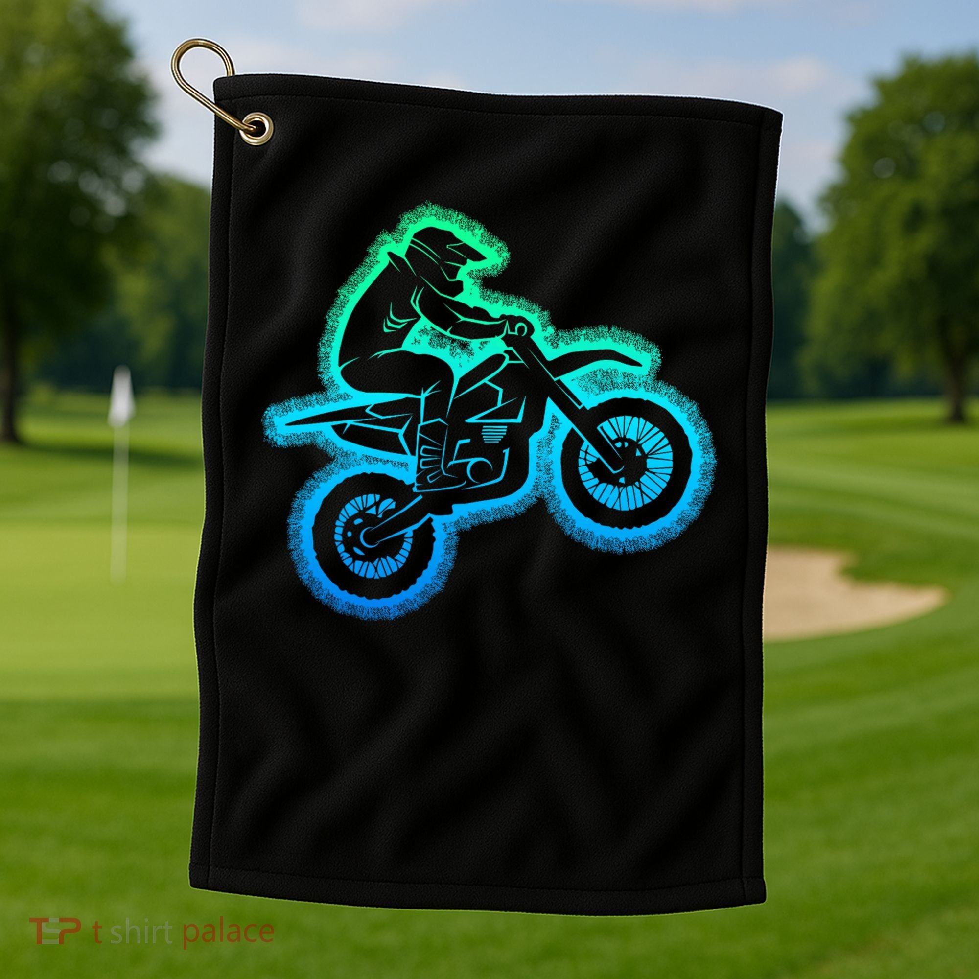 Dirt Bike Motocross Enduro Dirt Biking Golf Towel
