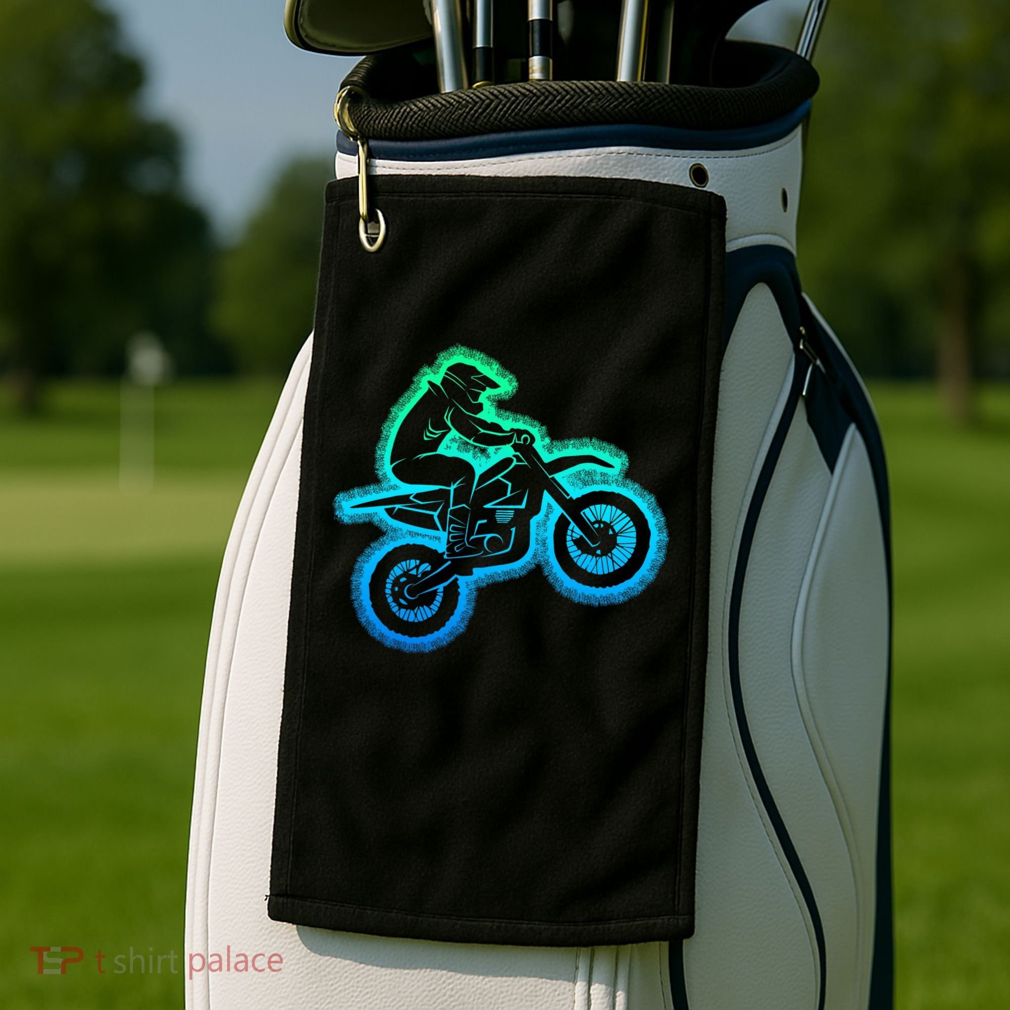 Dirt Bike Motocross Enduro Dirt Biking Golf Towel