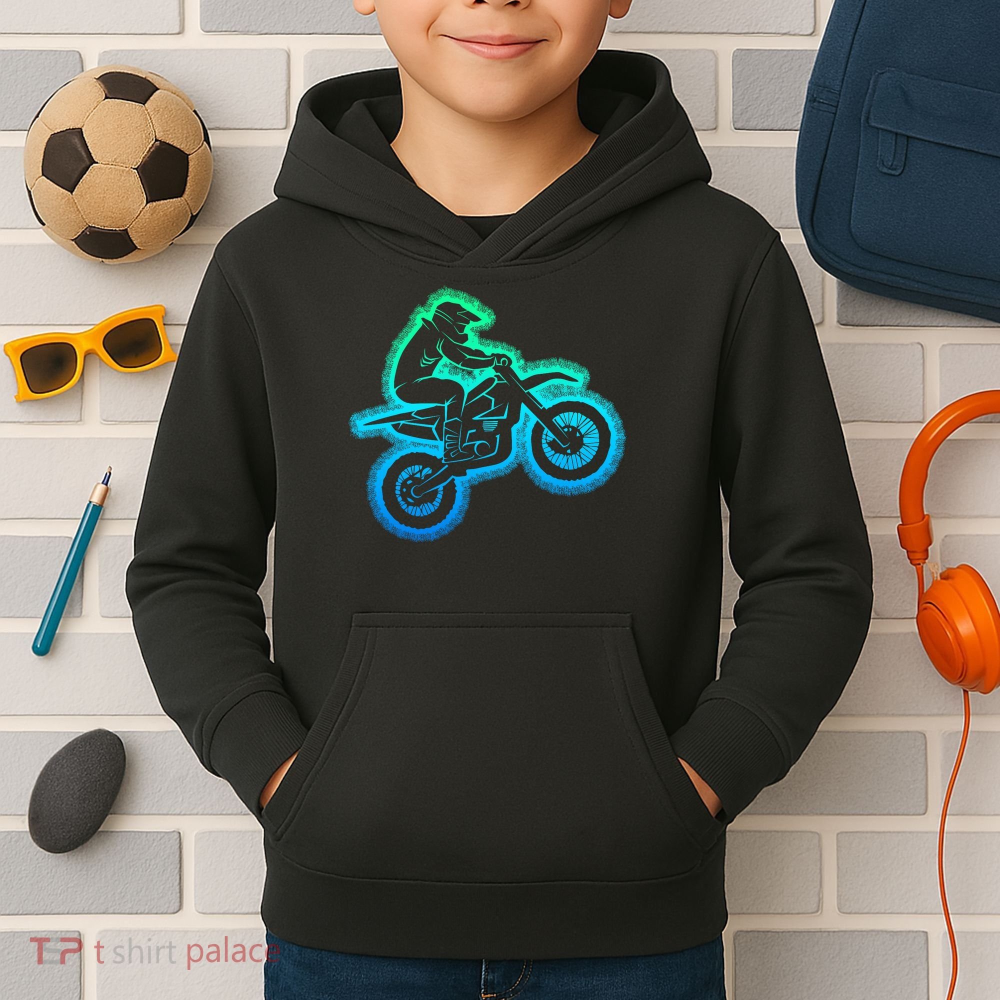 Dirt Bike Motocross Enduro Dirt Biking Kids Hoodie