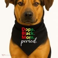 Dope Black Mom Black History Juneteenth USA-Made Doggie Bandana thumb 1
