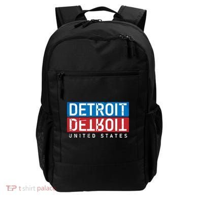 Detroit Block Mirrored Logo Backpack