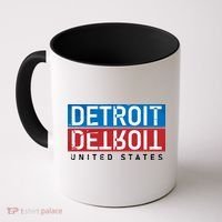 Detroit Block Mirrored Logo Coffee Mug thumb 0