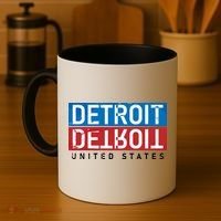 Detroit Block Mirrored Logo Coffee Mug thumb 4