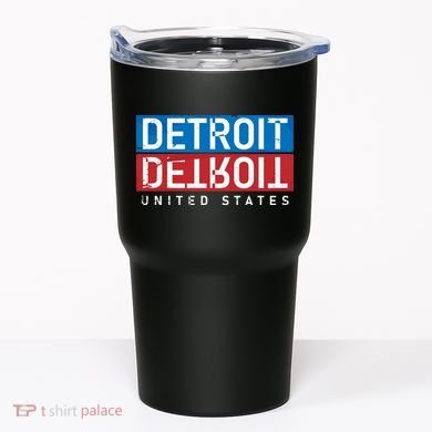 Detroit Block Mirrored Logo Tumbler