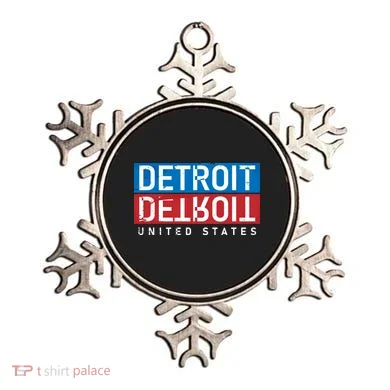 Detroit Block Mirrored Logo Ornament