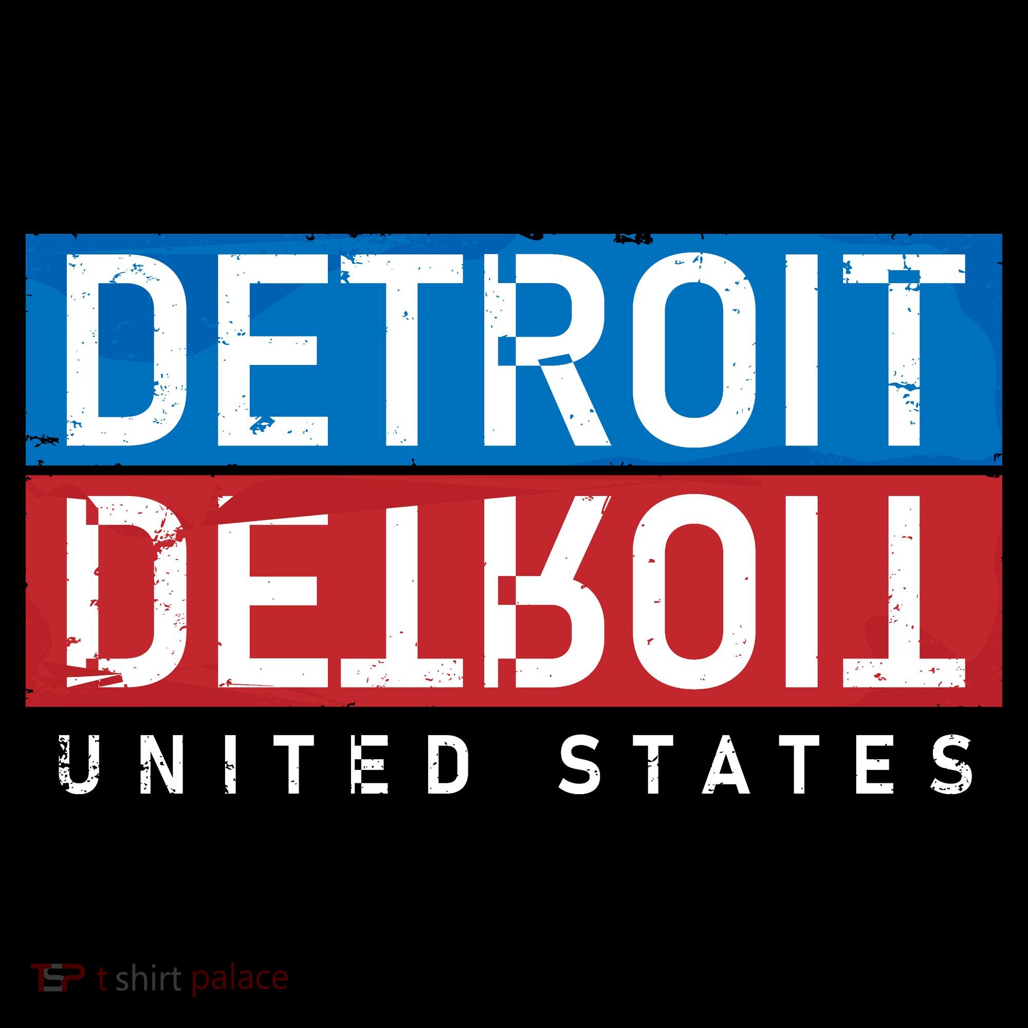 Detroit Block Mirrored Logo Ornament