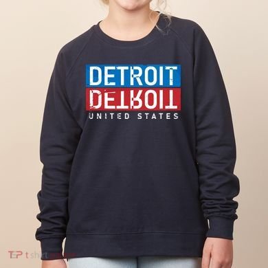 Detroit Block Mirrored Logo Women's Sweatshirt