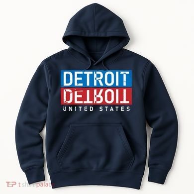 Detroit Block Mirrored Logo Hoodie