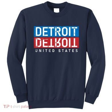 Detroit Block Mirrored Logo Sweatshirt