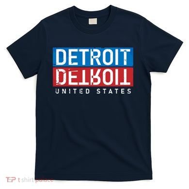 Detroit Block Mirrored Logo T-Shirt
