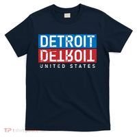 Detroit Block Mirrored Logo T-Shirt thumb 0