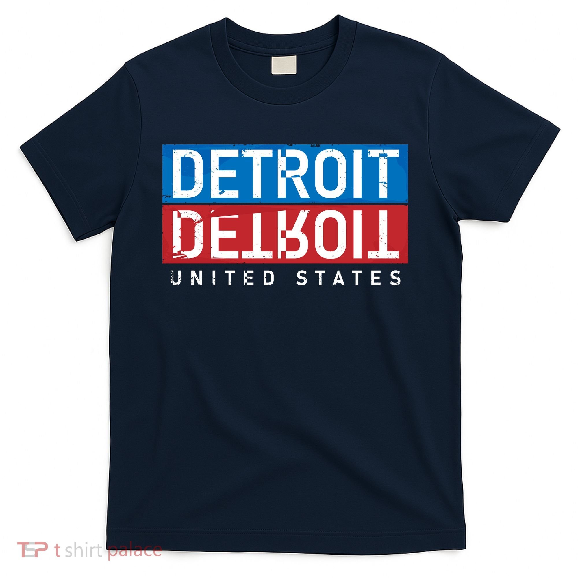 Detroit Block Mirrored Logo T-Shirt