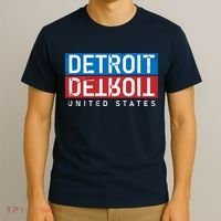 Detroit Block Mirrored Logo T-Shirt thumb 3