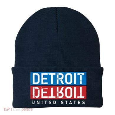 Detroit Block Mirrored Logo Beanie