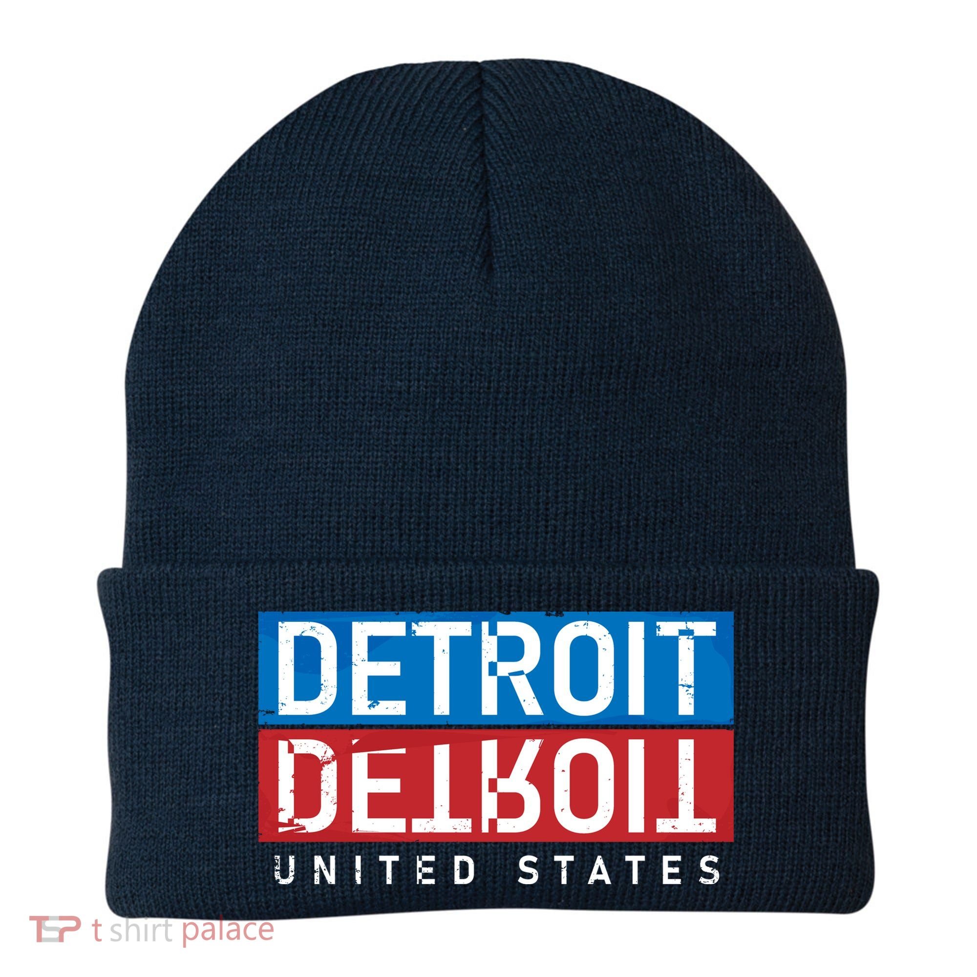 Detroit Block Mirrored Logo Beanie
