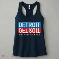 Detroit Block Mirrored Logo Women's Tank Top thumb 3