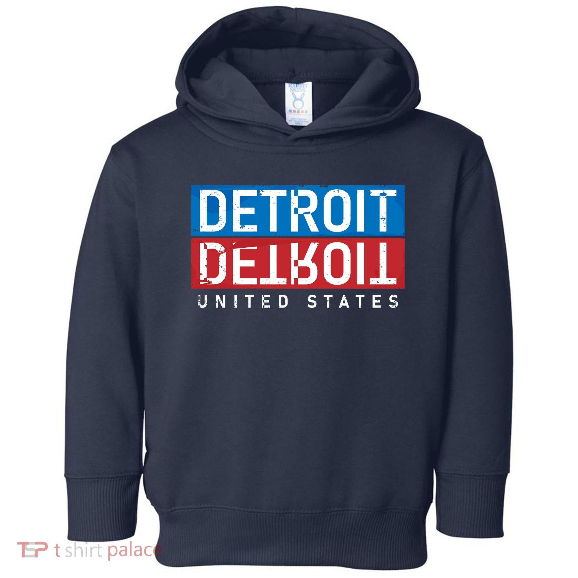 Detroit Block Mirrored Logo Toddler Hoodie