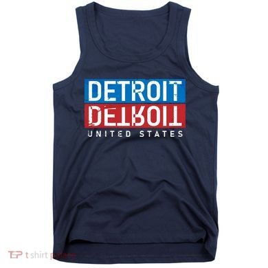 Detroit Block Mirrored Logo Tank Top