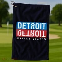 Detroit Block Mirrored Logo Golf Towel thumb 1