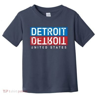 Detroit Block Mirrored Logo Toddler T-Shirt