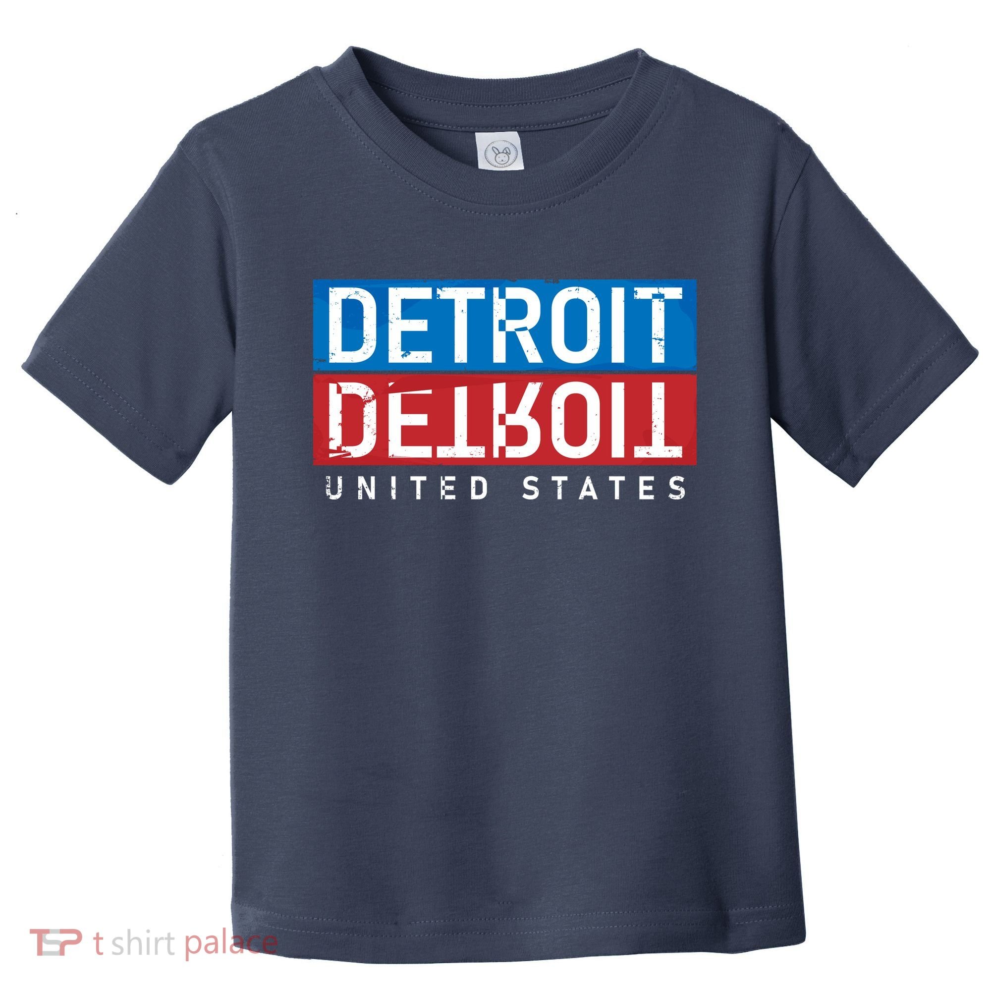 Detroit Block Mirrored Logo Toddler T-Shirt
