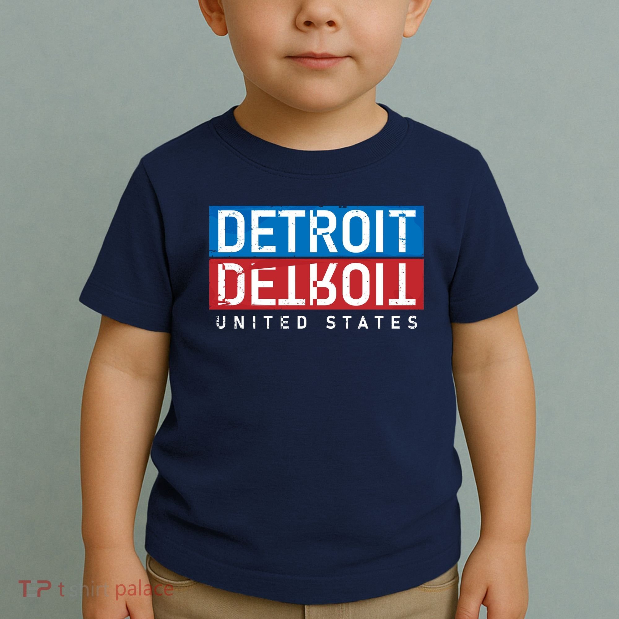 Detroit Block Mirrored Logo Toddler T-Shirt