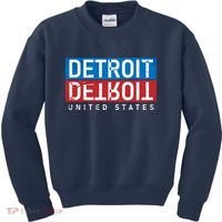 Detroit Block Mirrored Logo Kids Sweatshirt thumb 0