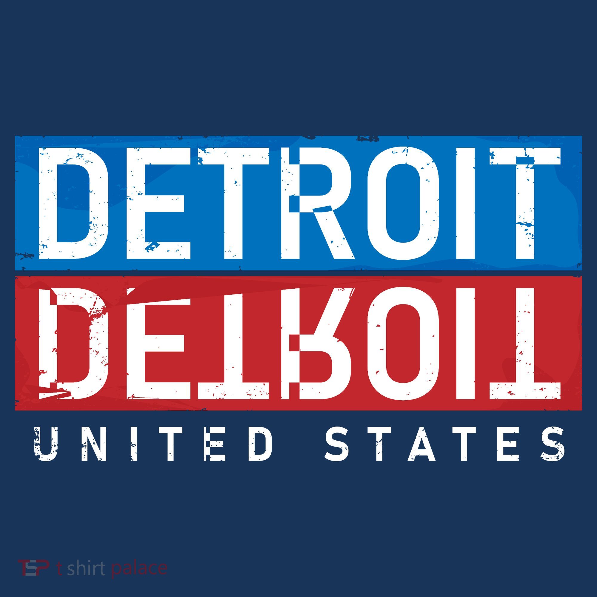 Detroit Block Mirrored Logo Kids Hoodie