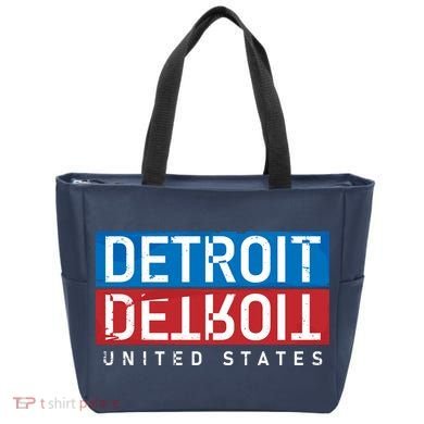 Detroit Block Mirrored Logo Tote Bag
