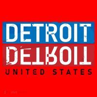 Detroit Block Mirrored Logo Santa Hat thumb 1
