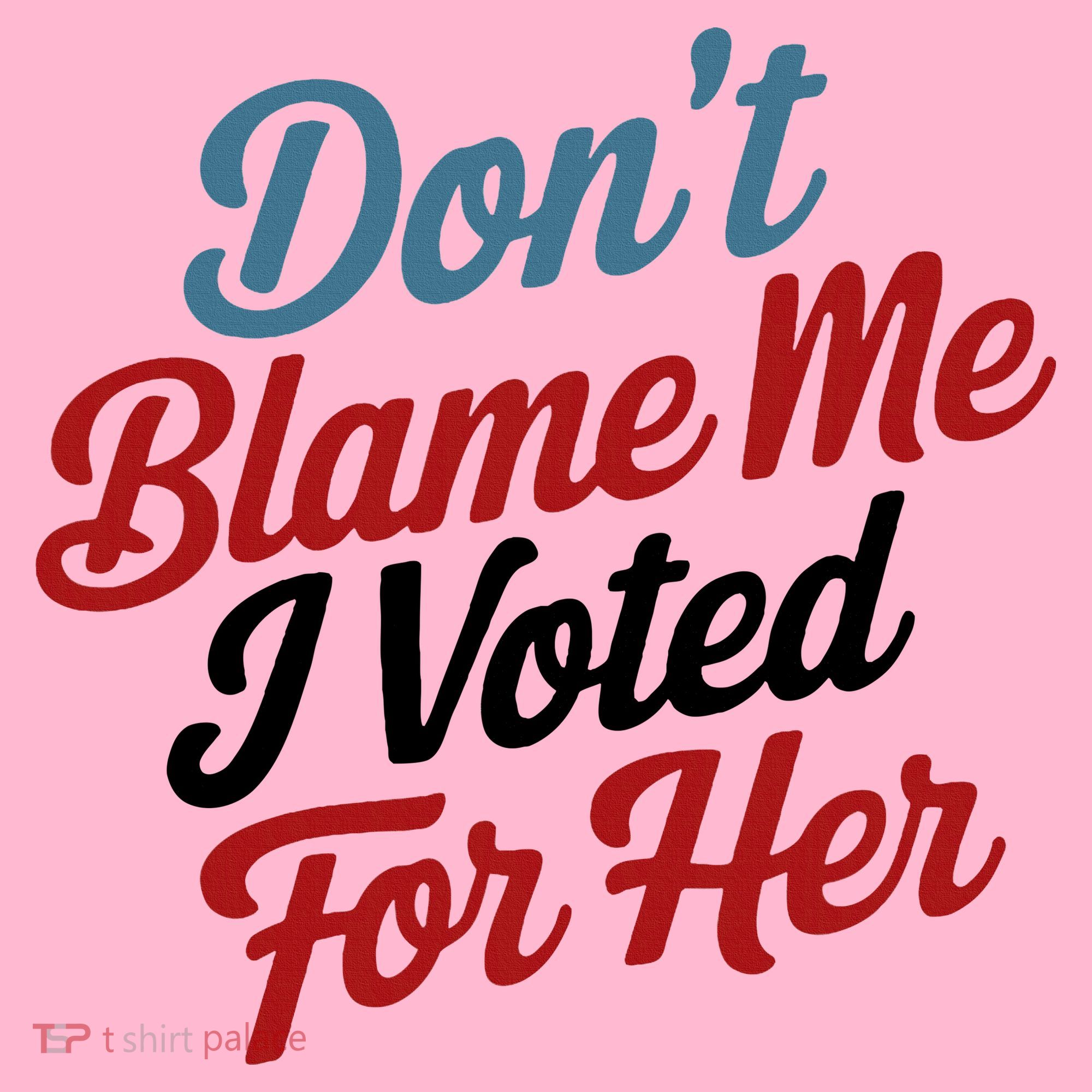 DonT Blame Me I Voted For Her Hoodie