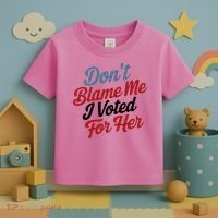 DonT Blame Me I Voted For Her Toddler T-Shirt thumb 3