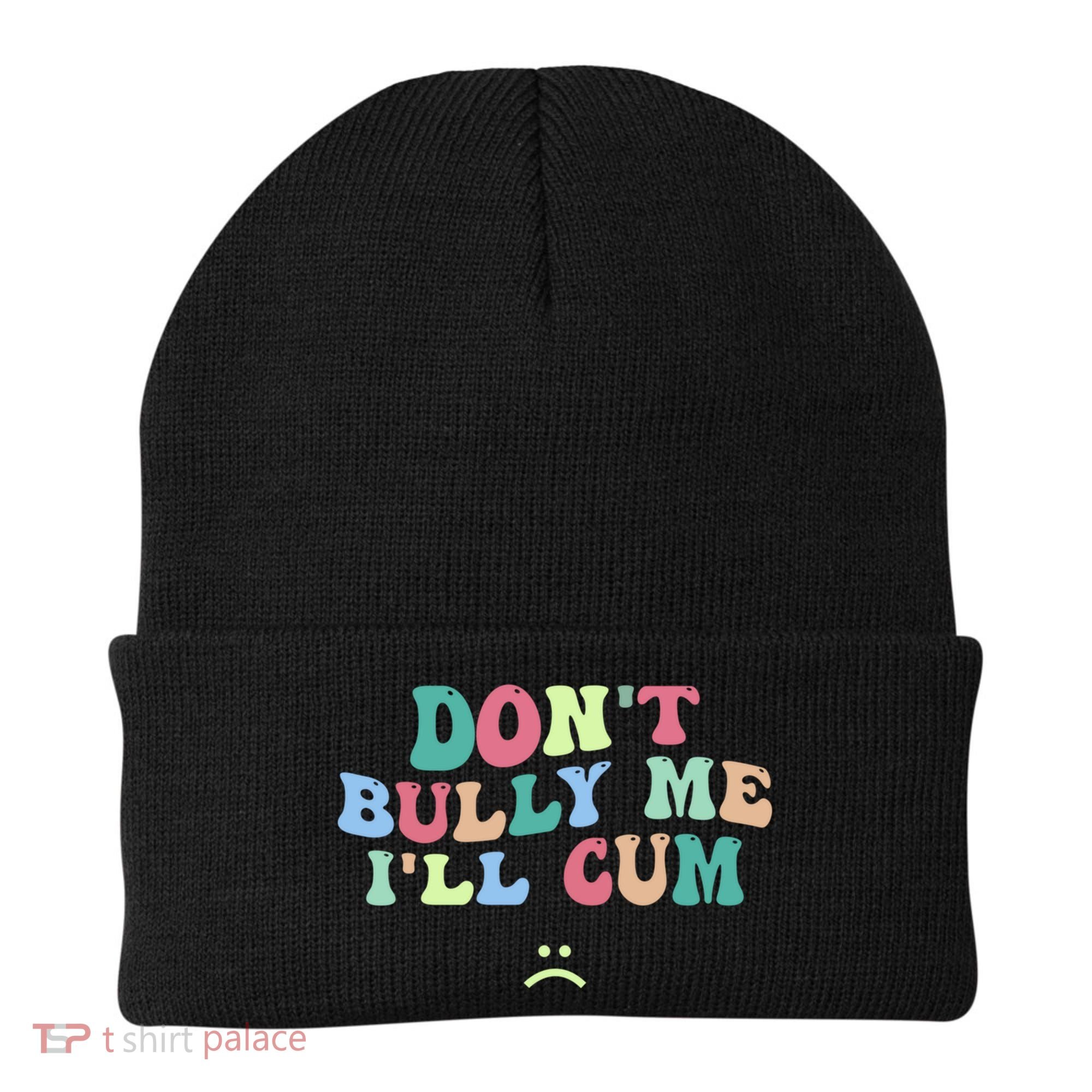 Don't Bully Me I'll Cum Funny Sarcastic Beanie
