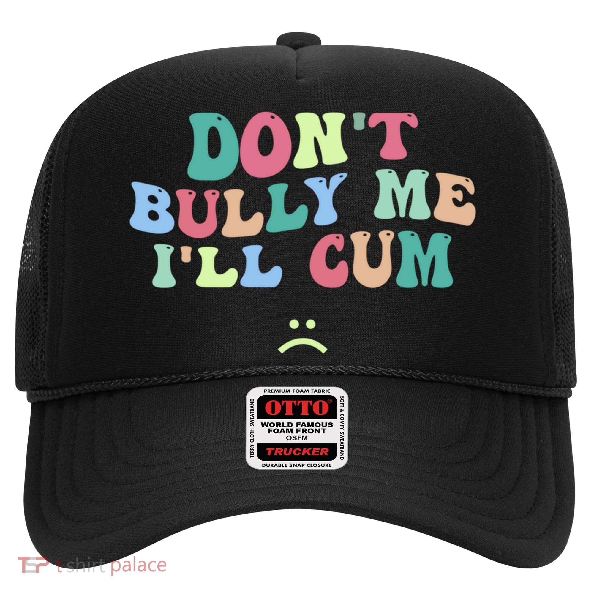 Don't Bully Me I'll Cum Funny Sarcastic Hat