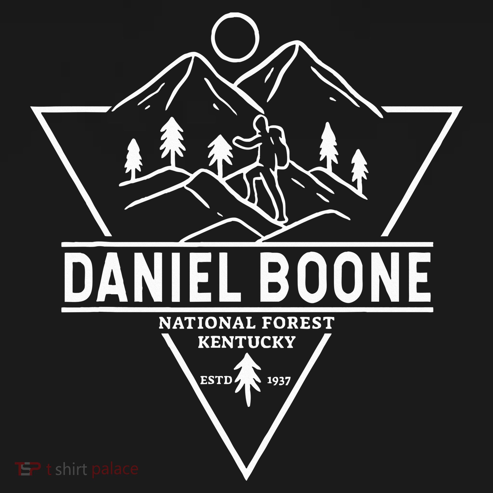 Daniel Boone National Forest Kentucky Badge Kids Sweatshirt