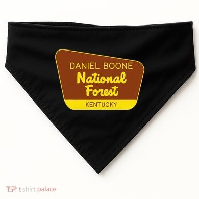 Daniel Boone National Forest Kentucky Retro Sign USA-Made Doggie Bandana