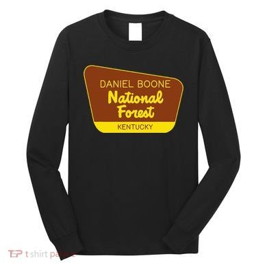 Daniel Boone National Forest Kentucky Retro Sign Long Sleeve Shirt
