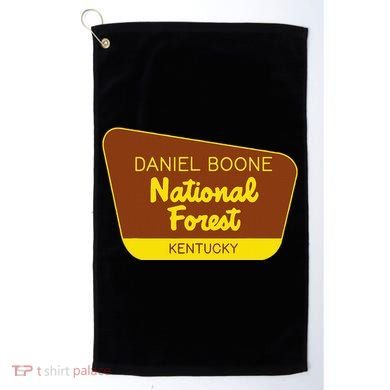 Daniel Boone National Forest Kentucky Retro Sign Golf Towel