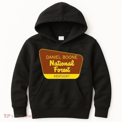 Daniel Boone National Forest Kentucky Retro Sign Kids Hoodie