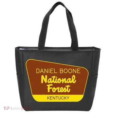 Daniel Boone National Forest Kentucky Retro Sign Tote Bag