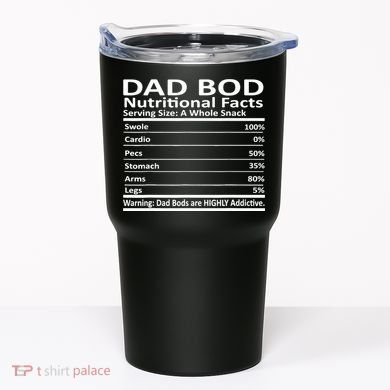 Dad Bod Nutritional Facts Funny Father Tumbler