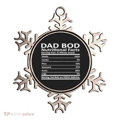 Dad Bod Nutritional Facts Funny Father Ornament