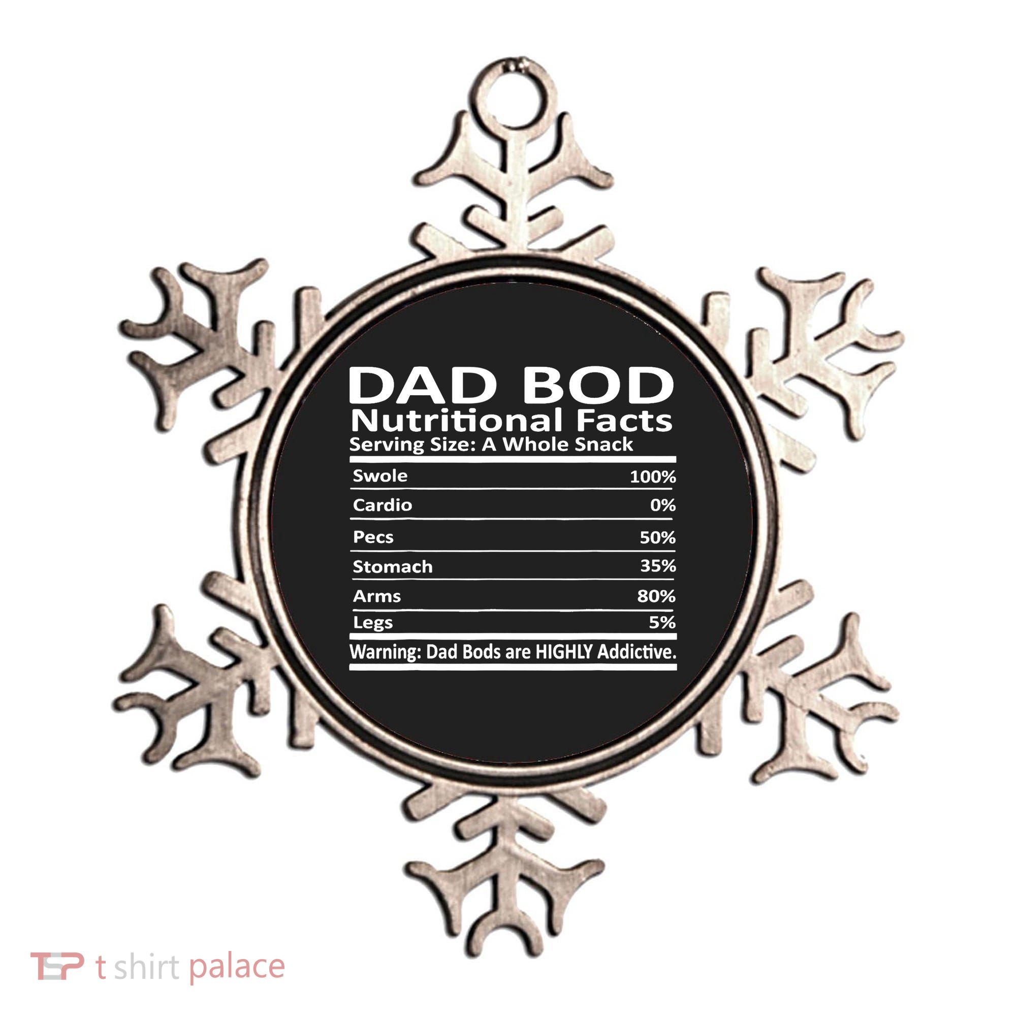 Dad Bod Nutritional Facts Funny Father Ornament