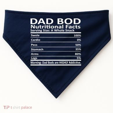 Dad Bod Nutritional Facts Funny Father USA-Made Doggie Bandana